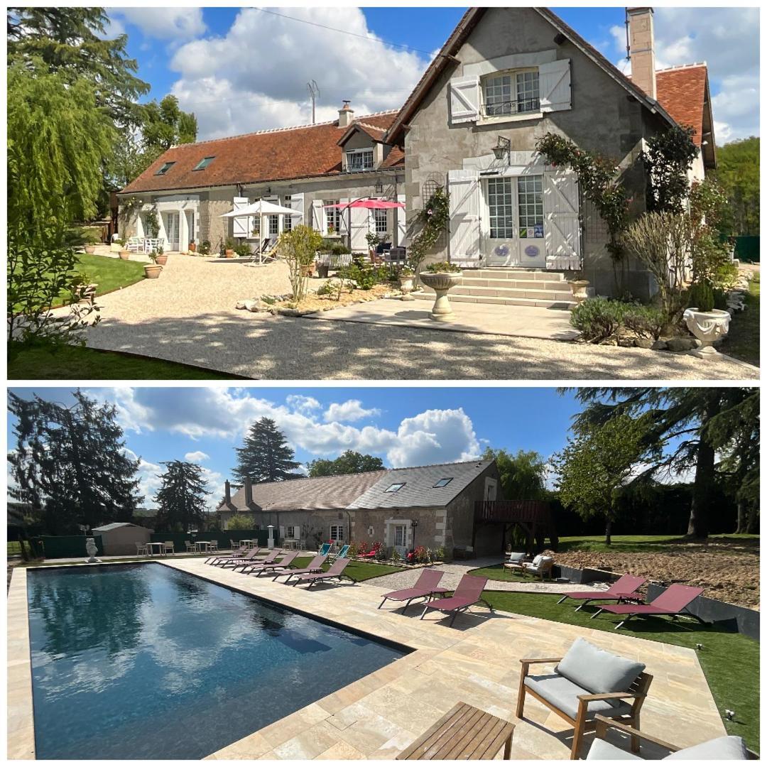 Sans Souci Bed And Breakfast Luxe Heated Pool And Restaurant Luzillé Exteriér fotografie