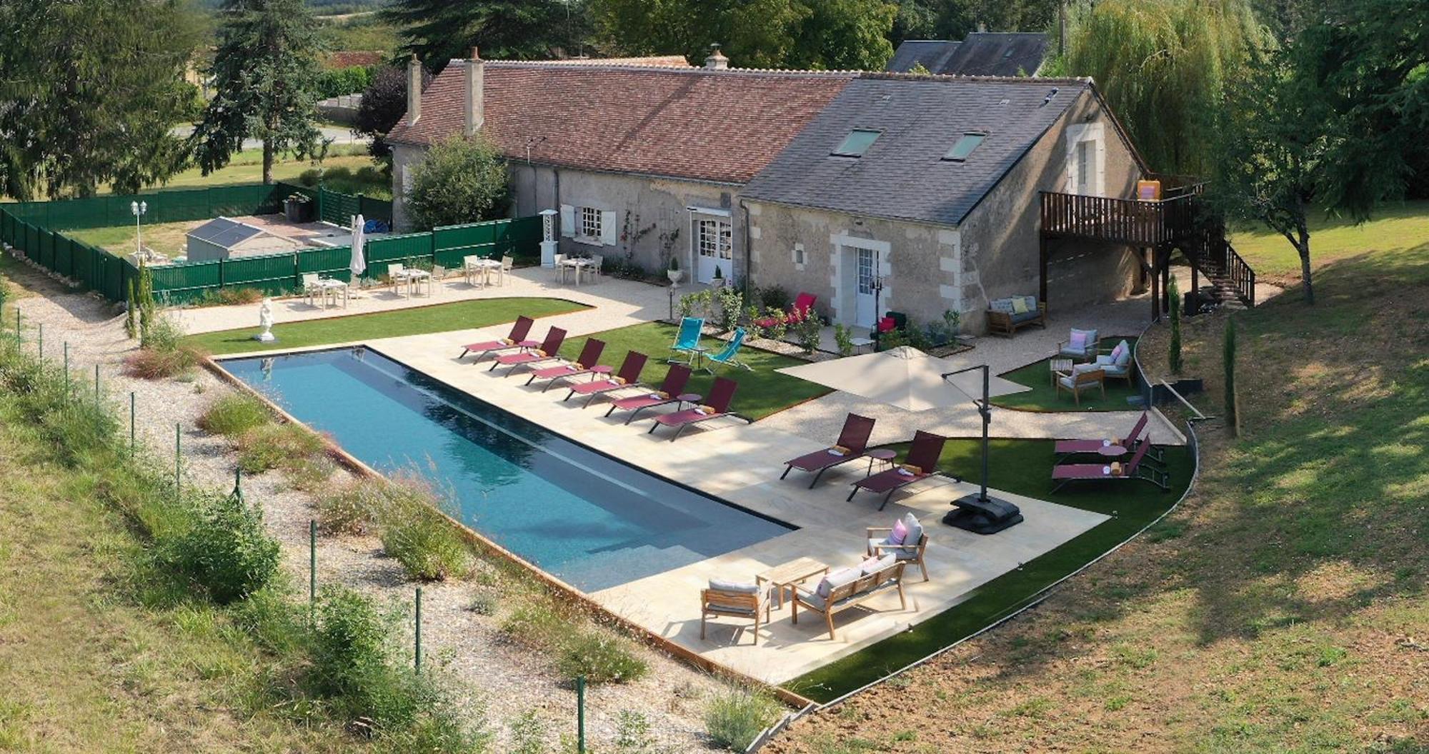 Sans Souci Bed And Breakfast Luxe Heated Pool And Restaurant Luzillé Exteriér fotografie